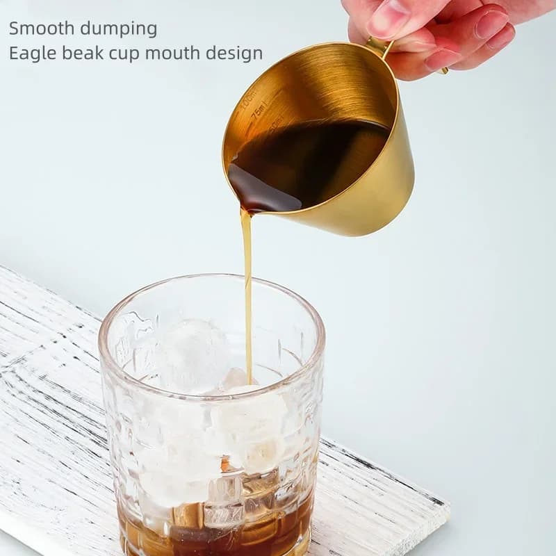 Tazza dosatrice per caffè espresso graduata in acciaio inox 304