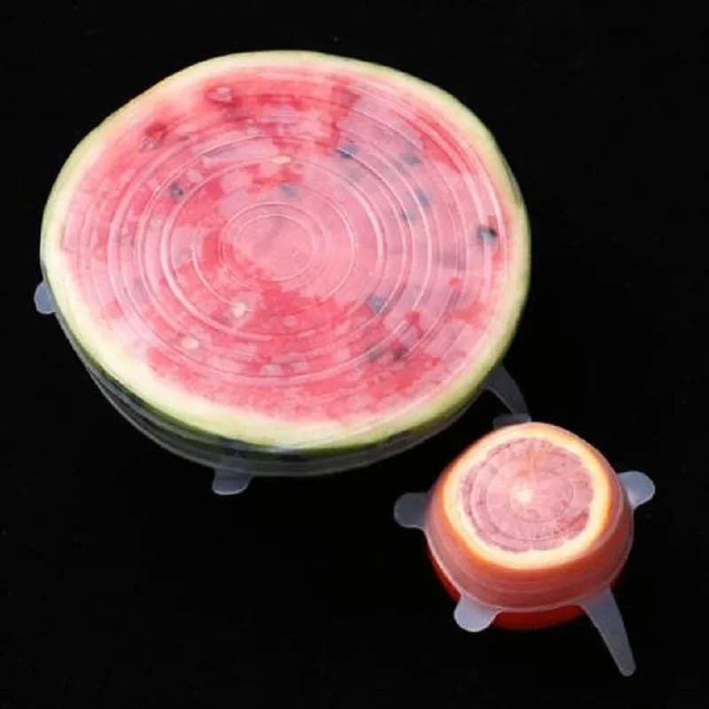 6 Coperchi Elastici in Silicone, Coperture per Ciotole e Alimenti, Riutilizzabili ed Estensibili