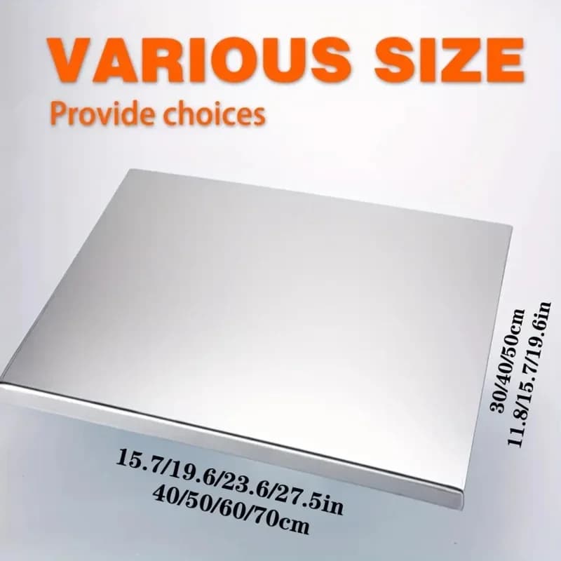 Tagliere Pieghevole Grande in Acciaio Inox per Cucina e BBQ - Per Interni ed Esterni