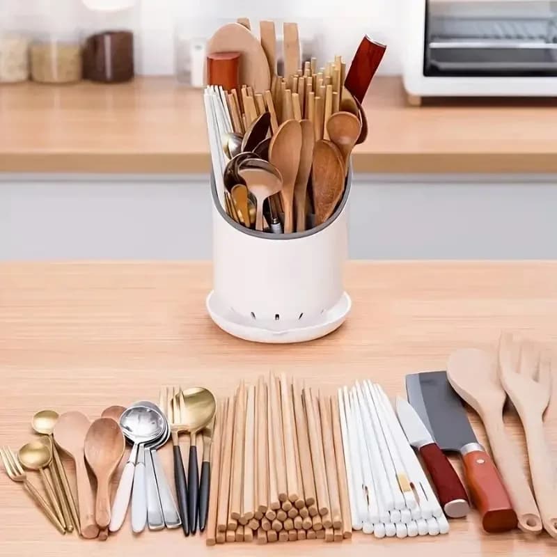 Scolaposate da cucina in plastica con vassoio di scolo
