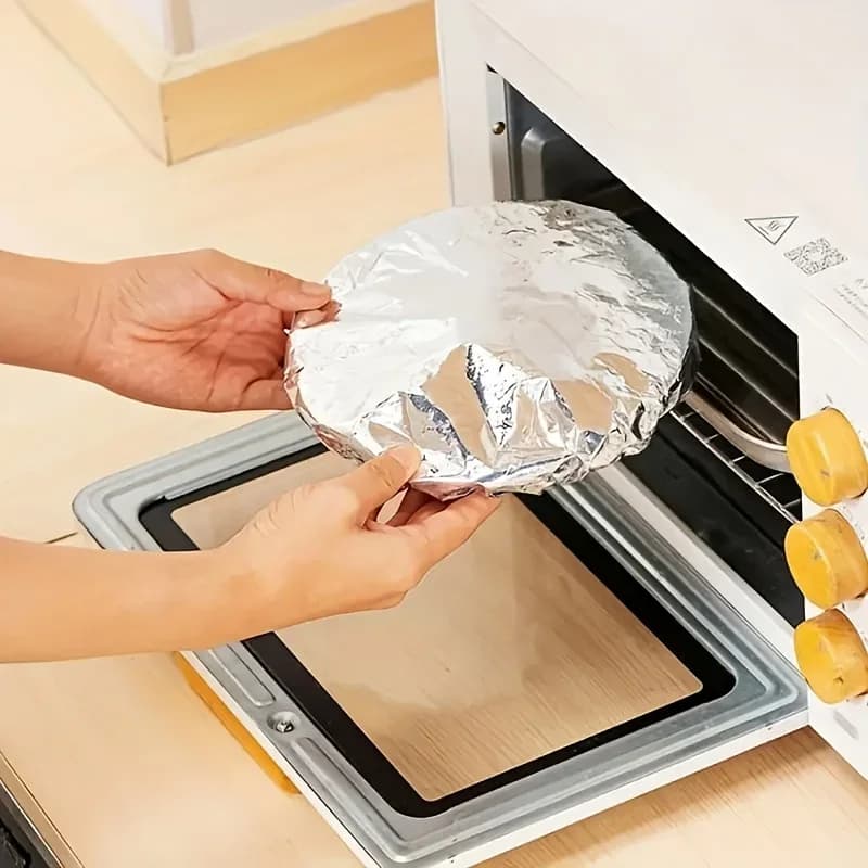 Coperchi Termici in Alluminio da 10/100 pz, Coperture Isolanti Termoresistenti per Piatti e Ciotole Salvafreschezza