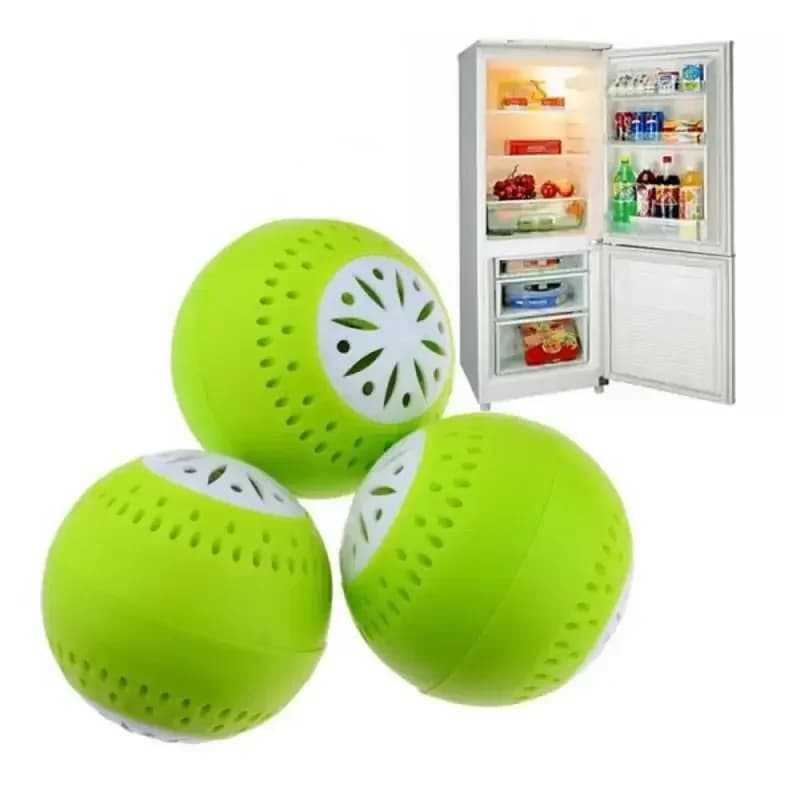 Set da 3 Deodoranti per Frigorifero, Sfere Assorbi-Odori con Carboni Attivi per la Casa