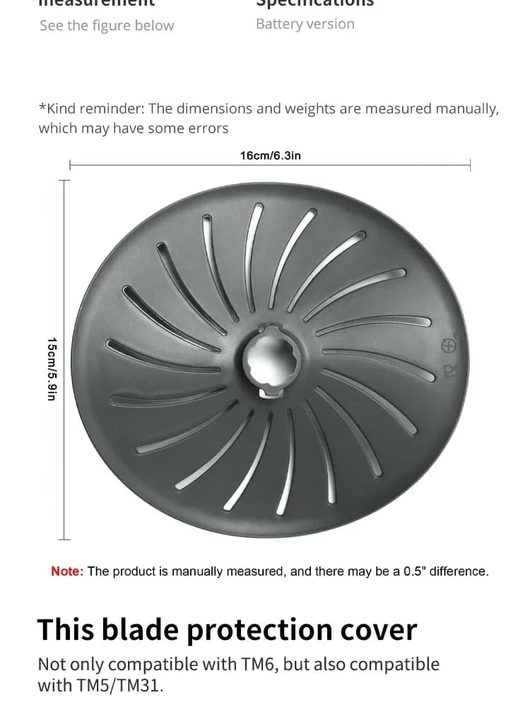 Coprilama Innovativo in Nylon Protezione Lama Compatibile con Vorwerk Thermomix BIMBY TM5 TM6 TM31