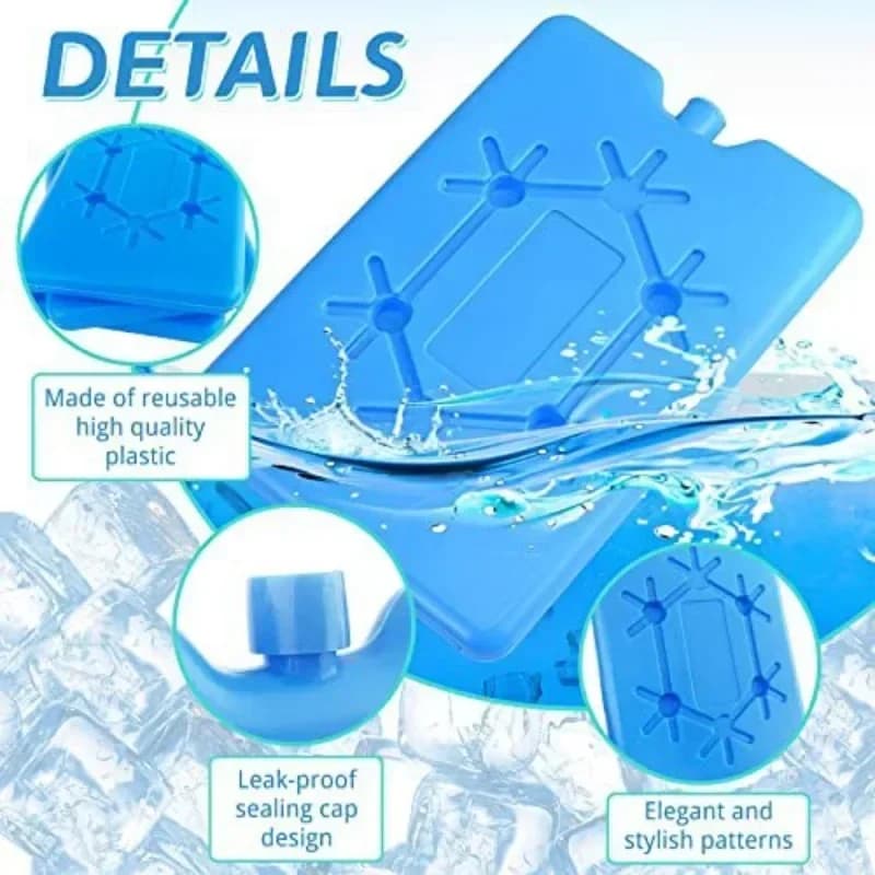 Ghiacciolo Portatile Riutilizzabile per Freezer, Tavoletta di Ghiaccio Ricaricabile per Conservazione Alimenti