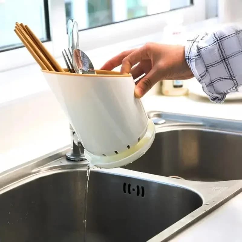 Scolaposate da cucina in plastica con vassoio di scolo