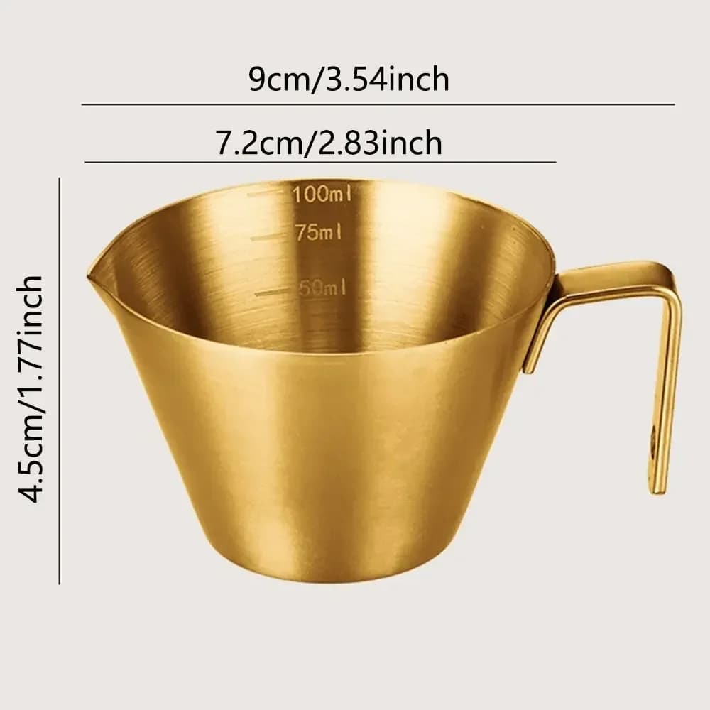 Tazza dosatrice per caffè espresso graduata in acciaio inox 304