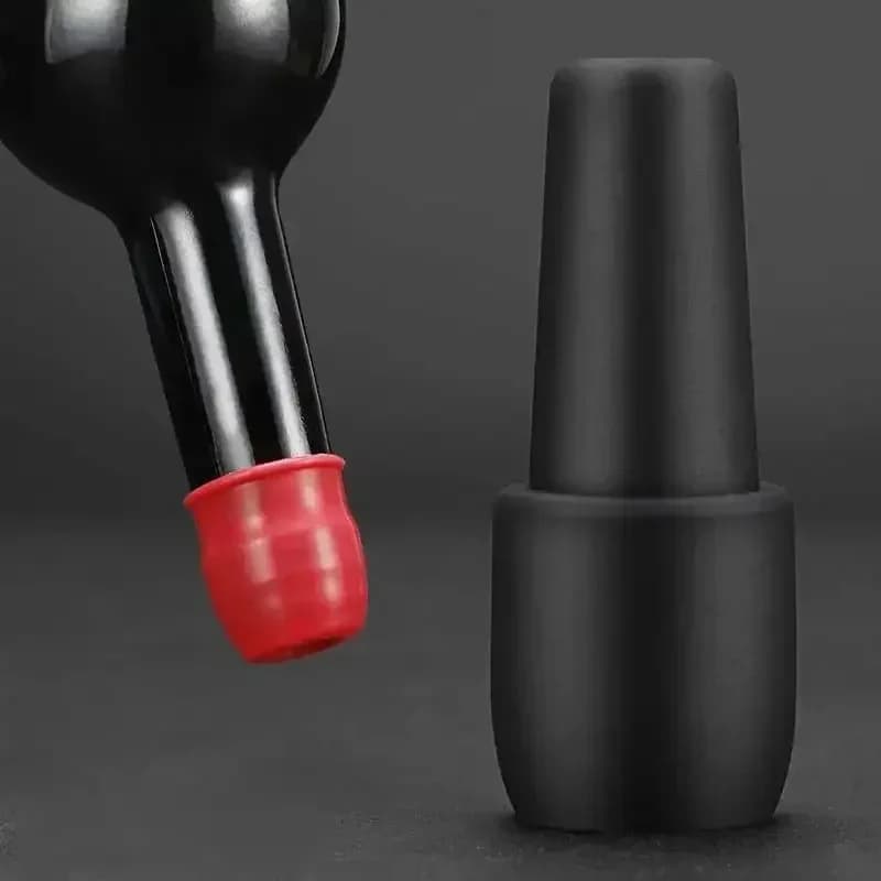 Tappo Universale per Bottiglia di Vino Rosso con Doppia Guarnizione in Silicone Morbido Accessorio Bar e Cucina