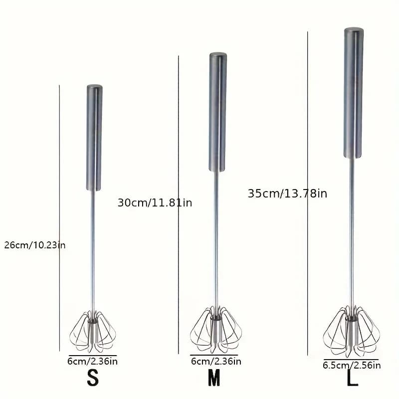 Frusta da cucina semiautomatica in acciaio inox per uova e panna