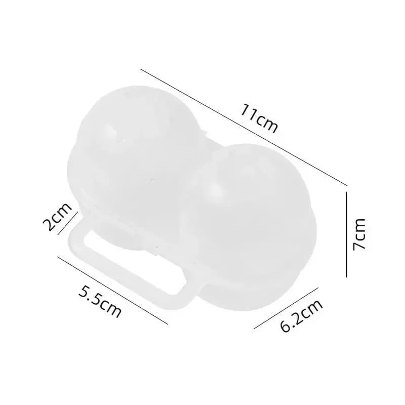 Portauova portatile da esterno a 2 scomparti in plastica antiurto