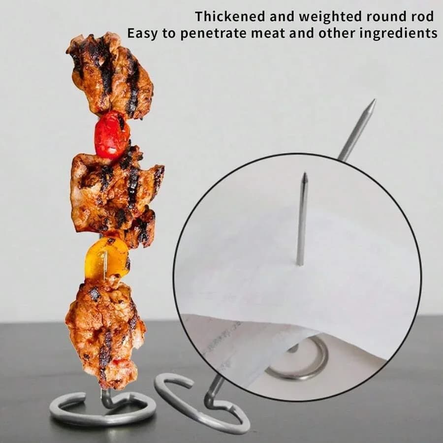 Spiedini in acciaio inox riutilizzabili per barbecue e griglia - 10/20/30 pz