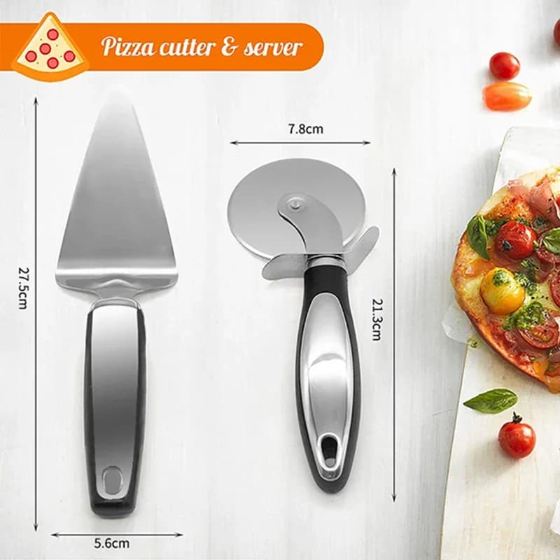 Rotella Tagliapizza Professionale in Acciaio Inox Utensile Taglia Pizza e Pasta da Cucina