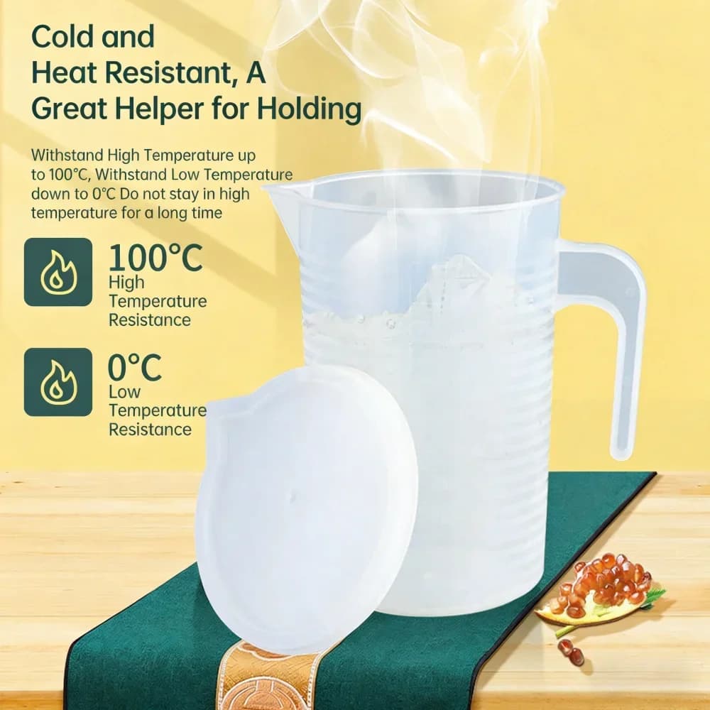 Caraffa Graduata Alimentare per Cucina 100-5000 ml in Plastica Resistente al Calore