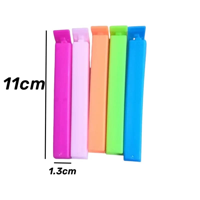 Clip Sigillanti Colorate per Sacchetti da 5-30 pz, Mollette Salva-Freschezza Antiumidità Riutilizzabili per Cucina