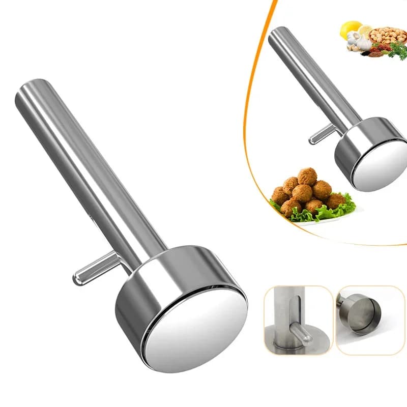 Porzionatore per Falafel e Polpette in Acciaio Inox Stampo Professionale Antiaderente