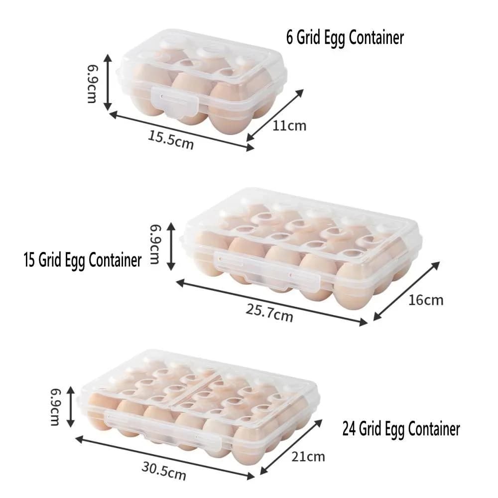 Portauova in Plastica con Coperchio Contenitore per Frigorifero Vassoio Salvaspazio per Campeggio e Casa