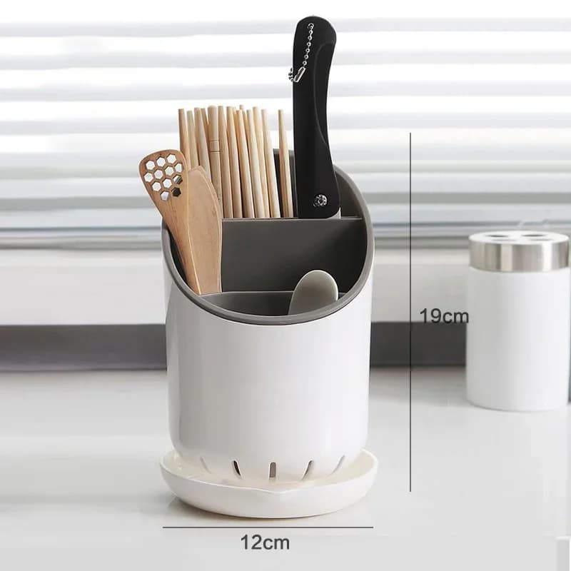 Scolaposate da cucina in plastica con vassoio di scolo