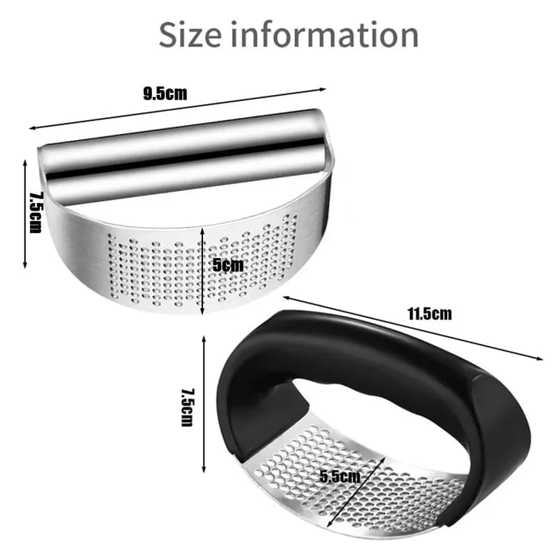 Spremiaglio Manuale a Dondolo in Acciaio Inox per Aglio e Zenzero