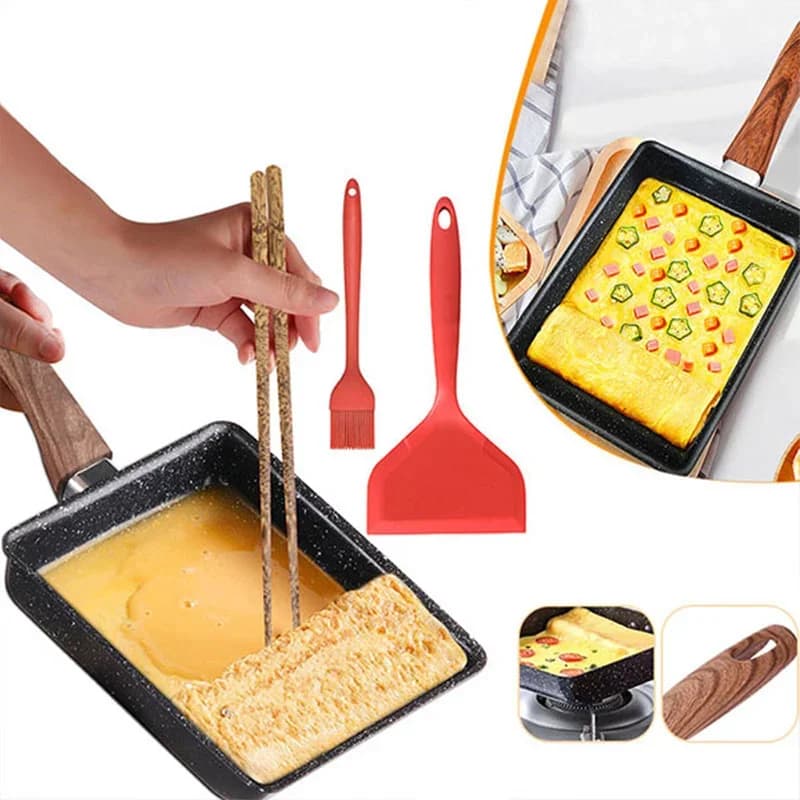 Padella Rettangolare Antiaderente per Tamagoyaki e Frittate Giapponesi