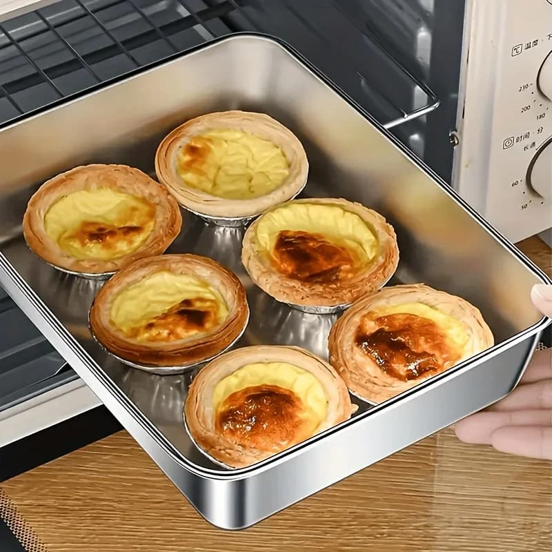 Set da 3 Contenitori Porta Pranzo in Acciaio Inox, Ermetici e Impilabili con Coperchio Trasparente per Campeggio