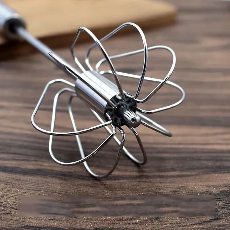 Frusta per Uova Semiautomatica, Sbattitore Manuale Rotante per Crema e Dolci, Utensile da Cucina