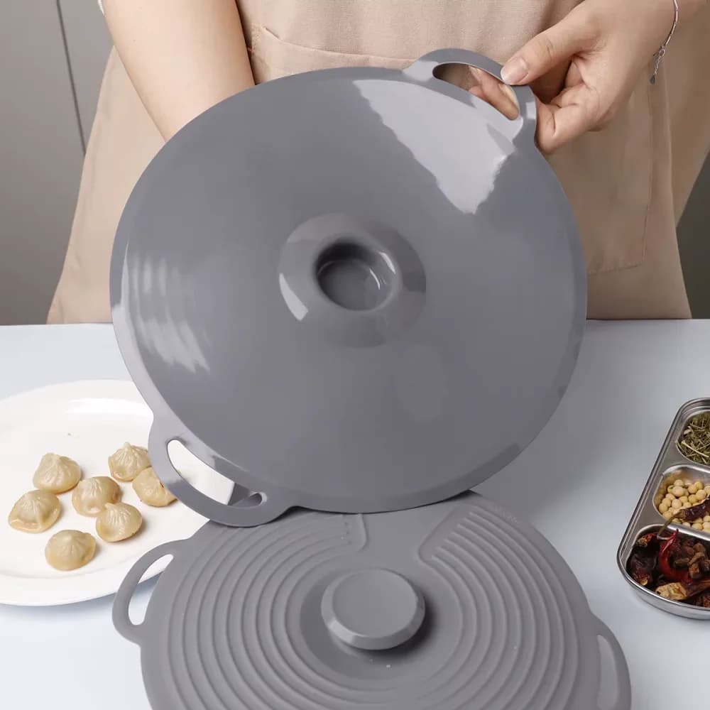 Coperchi in silicone per ciotole, paraschizzi per microonde, coperchi riutilizzabili resistenti al calore per ciotole, piatti, pentole, padelle e forno