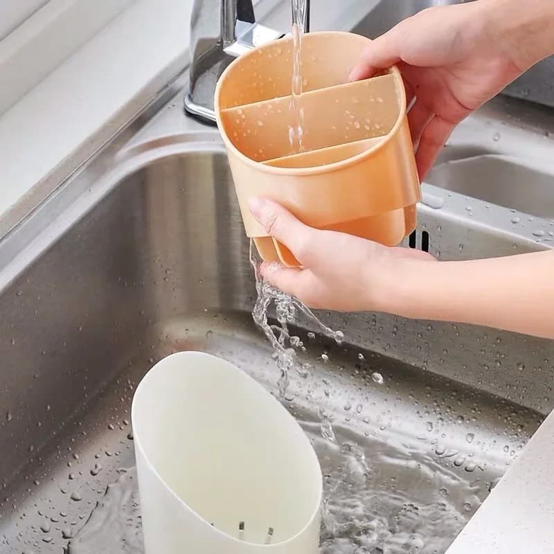 Scolaposate da cucina in plastica con vassoio di scolo
