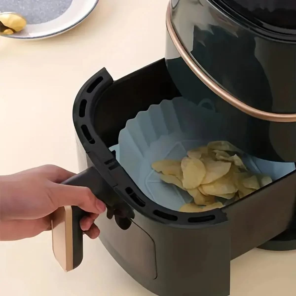 Cestello in silicone per friggitrice ad aria antiaderente e riutilizzabile