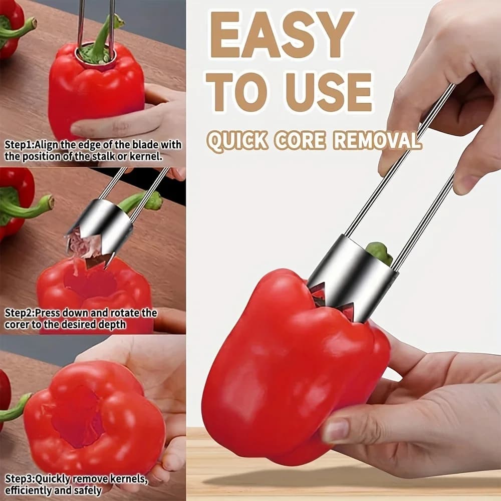 Levatorsoli in Acciaio Inox (1/2/3 pz) - Per Mele, Peperoni e Pomodori | Durevole e Pratico