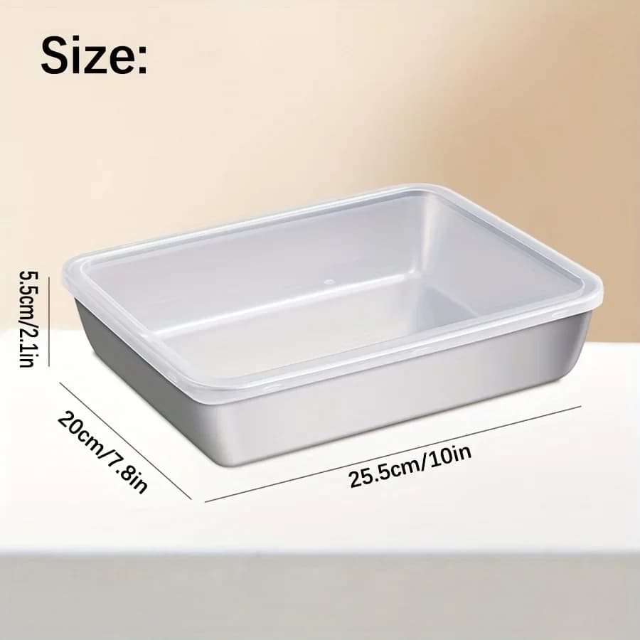 Set da 3 Contenitori per Alimenti in Acciaio Inox - Ermetici Senza BPA per Frigorifero e Dispensa