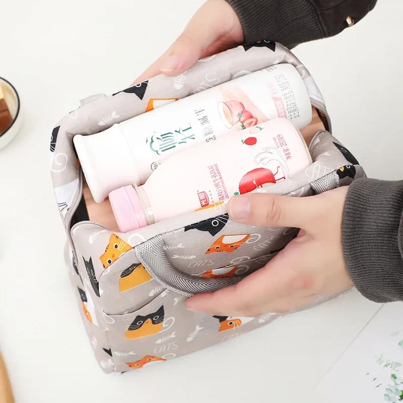 Borsa Termica Colorata per il Pranzo ad Alta Capacità, Borsa Bento Ispessita con Foglio di Alluminio
