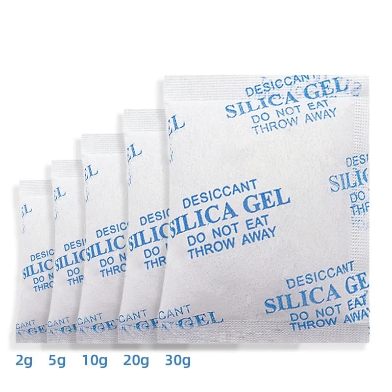 Bustine Gel di Silice Essiccante Non Tossico 2/5/10/20/30g Sacchetti Deumidificanti Assorbiumidità per Casa e Cucina