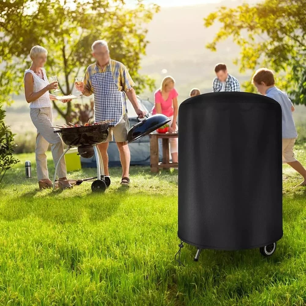 Telo di copertura Raweao per barbecue tondo Weber, telo impermeabile protettivo da esterno in tessuto Oxford 57 cm