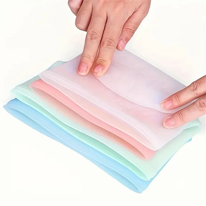 Set Sacchetti Salvafreschezza in Silicone Riutilizzabili 1/3 pz per Frigo e Freezer
