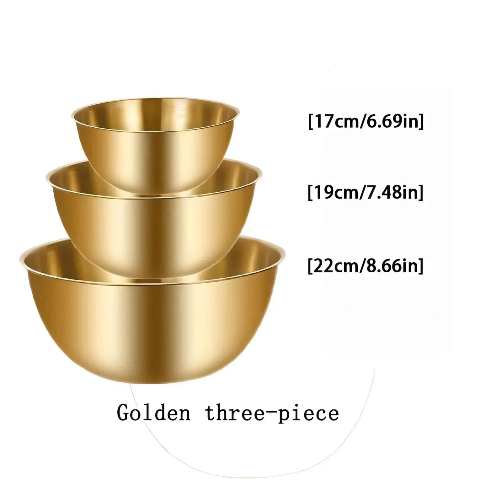 Set 3 ciotole in acciaio inox per impastare e insalatiere da cucina