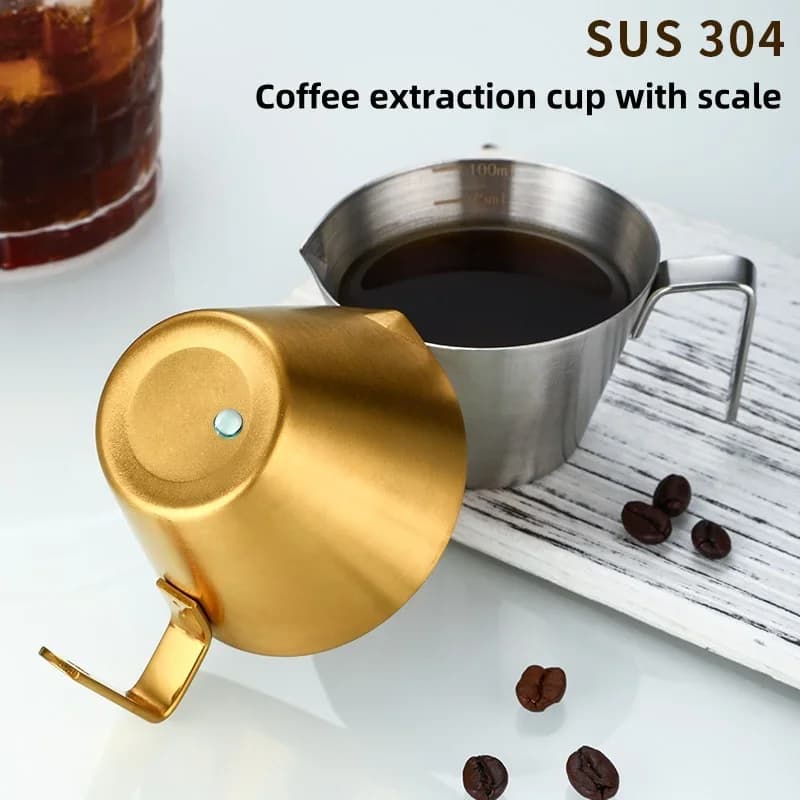 Tazza dosatrice per caffè espresso graduata in acciaio inox 304