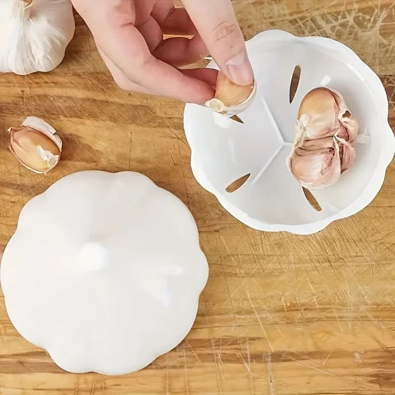 Contenitore Salvafreschezza per Verdure in Plastica, Porta Aglio, Cipolla e Peperone per Cucina