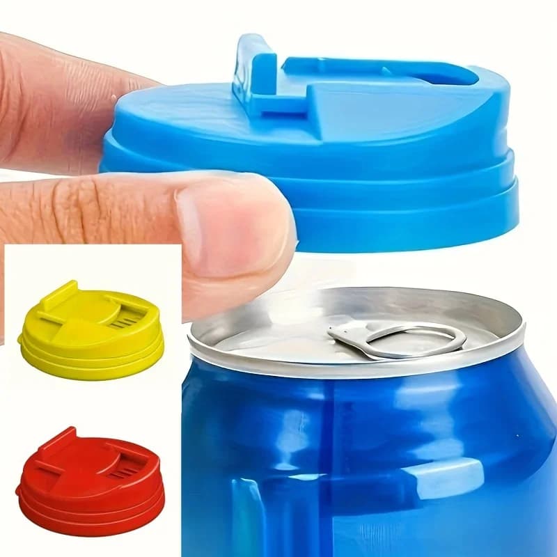 Set da 3/6 coperchi salvafreschezza per lattine riutilizzabili in plastica