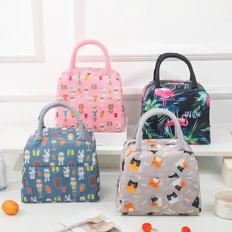 Borsa Termica Colorata per il Pranzo ad Alta Capacità, Borsa Bento Ispessita con Foglio di Alluminio