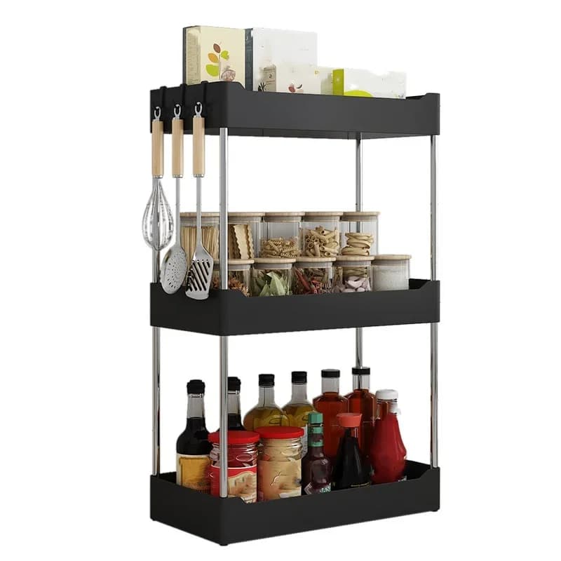 Portaspezie da Piano Cucina Multifunzione - Organizer Angolare Multistrato per Spezie e Utensili