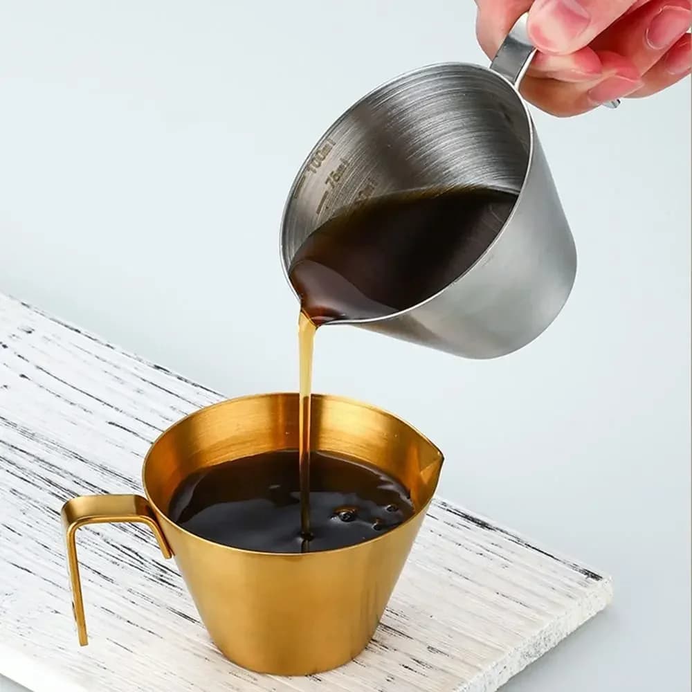 Tazza dosatrice per caffè espresso graduata in acciaio inox 304