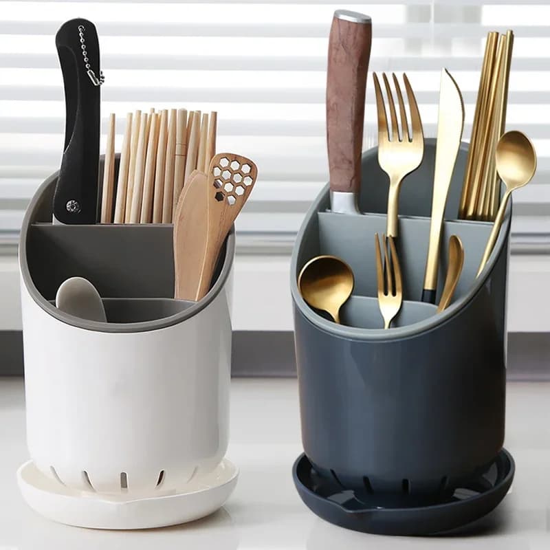 Scolaposate da cucina in plastica con vassoio di scolo