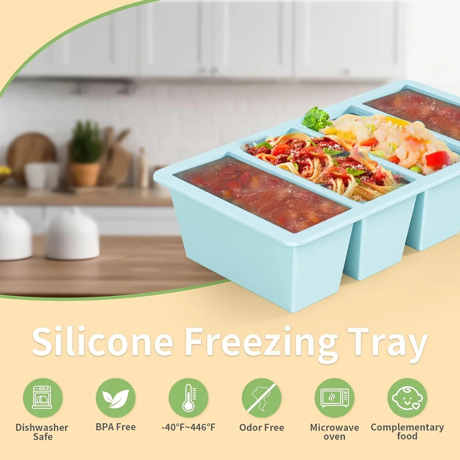 Set Stampi per Cubetti di Ghiaccio Rettangolari con Coperchio (1/4 pz) - Vaschette Impilabili