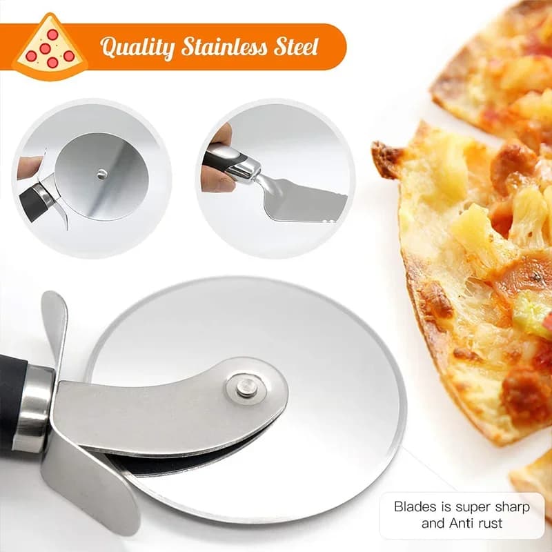 Rotella Tagliapizza Professionale in Acciaio Inox Utensile Taglia Pizza e Pasta da Cucina
