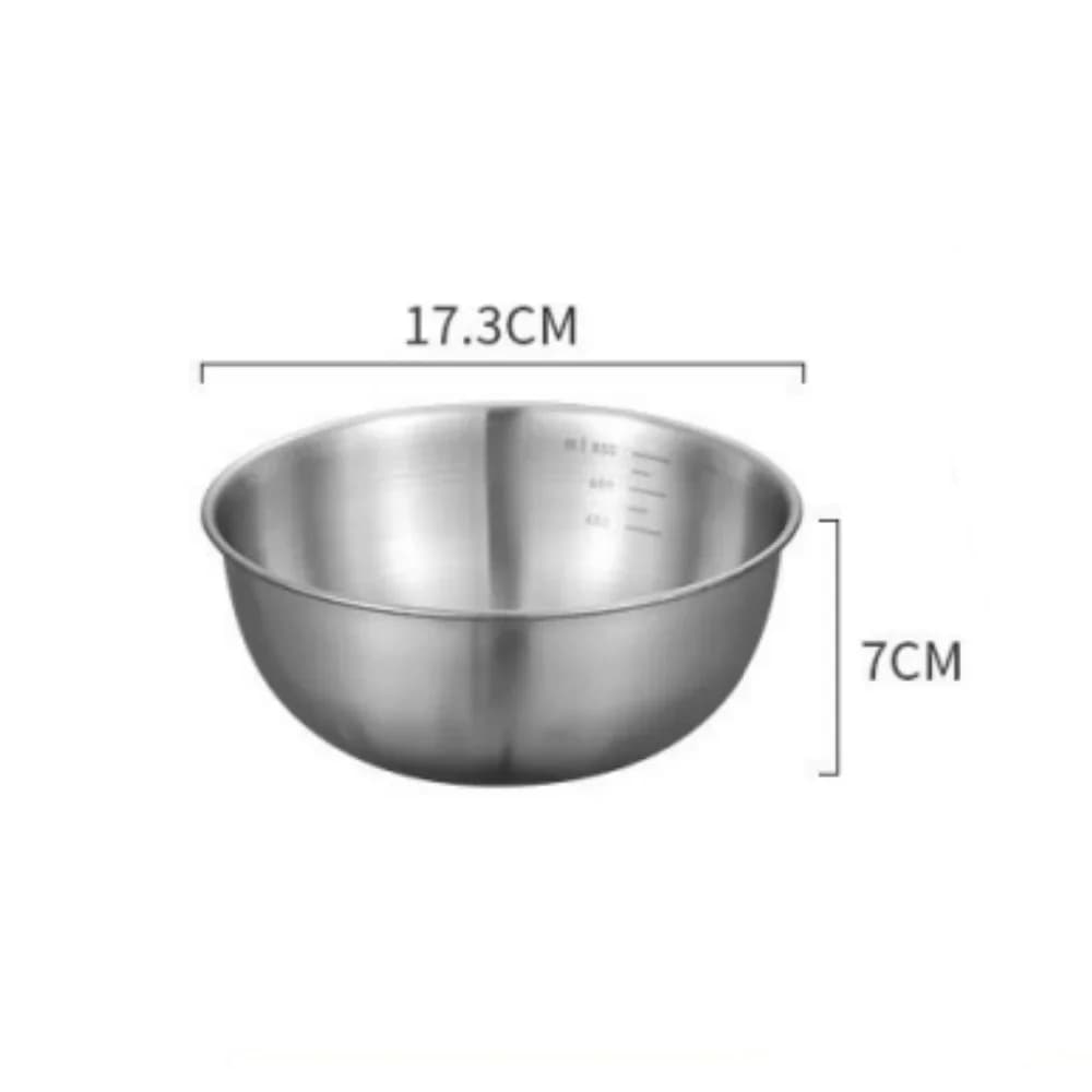 Set da 1-3 ciotole in acciaio inox con scala graduata per cucina e impasti, ciotole capienti per alimenti