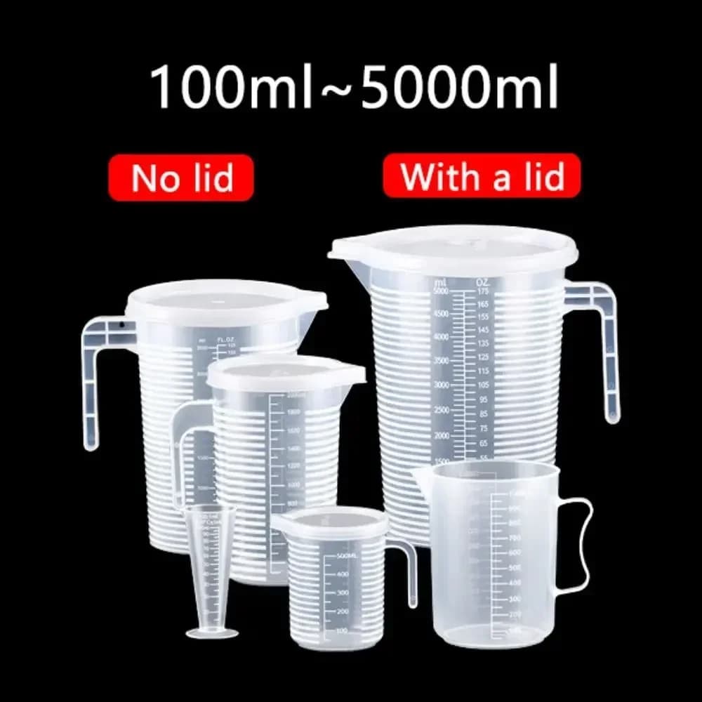 Caraffa Graduata Alimentare per Cucina 100-5000 ml in Plastica Resistente al Calore