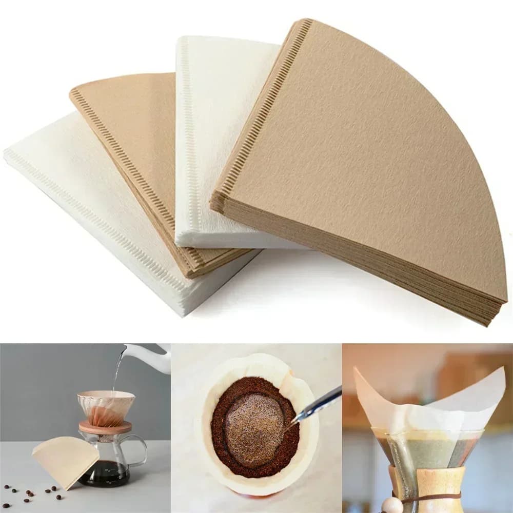 Filtri di carta a cono V60 monouso per caffè pour over - 40/100 pz