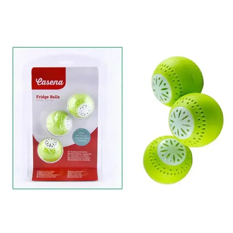 Set da 3 Deodoranti per Frigorifero, Sfere Assorbi-Odori con Carboni Attivi per la Casa