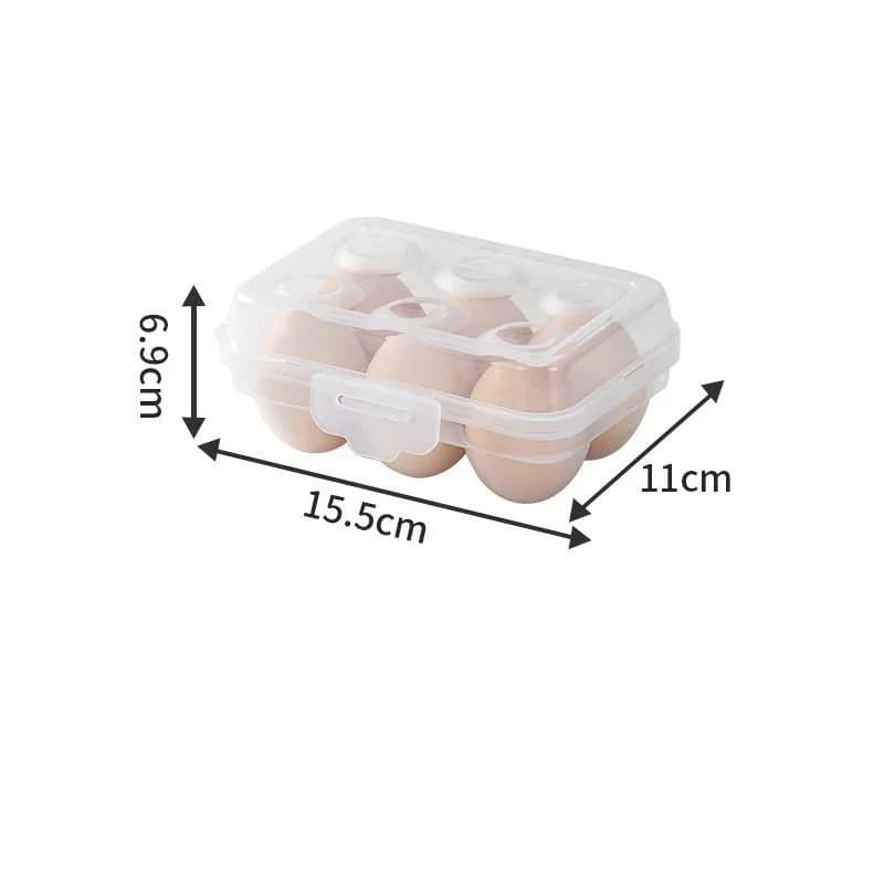 Portauova in Plastica con Coperchio Contenitore per Frigorifero Vassoio Salvaspazio per Campeggio e Casa