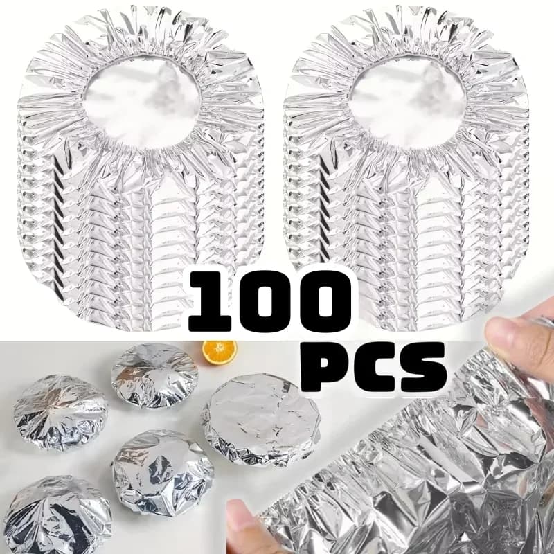 Coperchi Termici in Alluminio da 10/100 pz, Coperture Isolanti Termoresistenti per Piatti e Ciotole Salvafreschezza