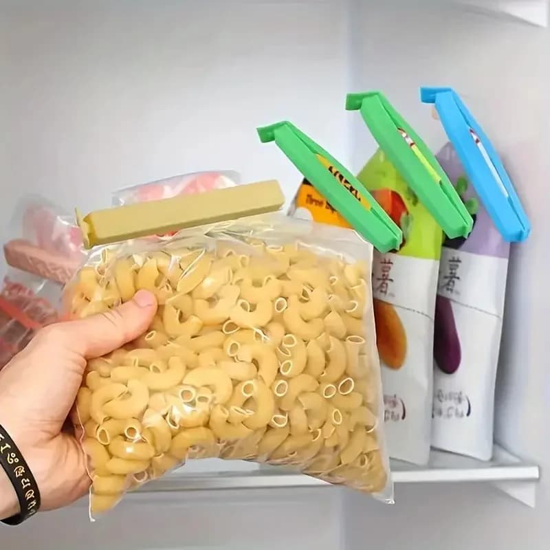 Clip Sigillanti Colorate per Sacchetti da 5-30 pz, Mollette Salva-Freschezza Antiumidità Riutilizzabili per Cucina